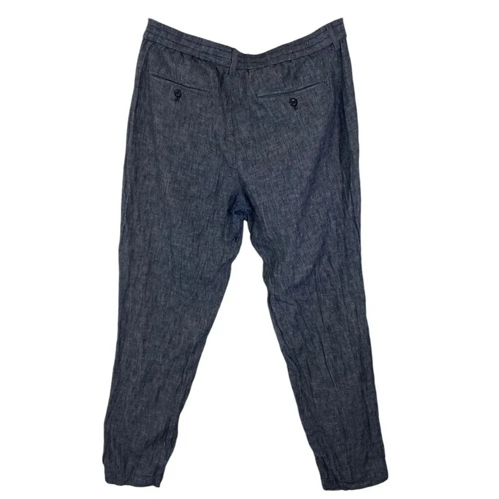 Banana Republic Athletic Fit Linen Blend Pants | 33X34 | Drawstring | Beachy